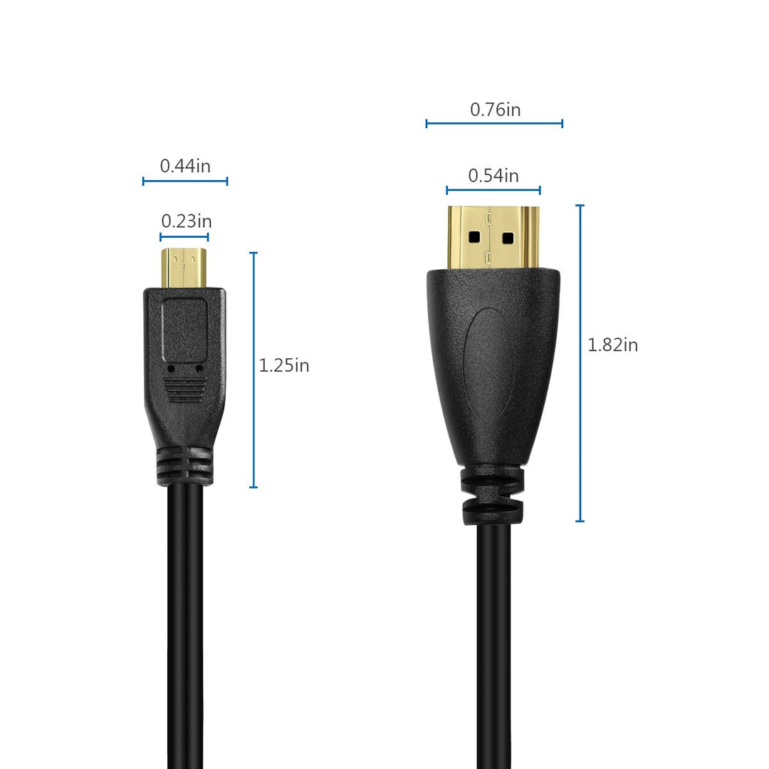 UCEC Micro HDMI to HDMI Cable, 3.2FT Coiled HDMI to Mic