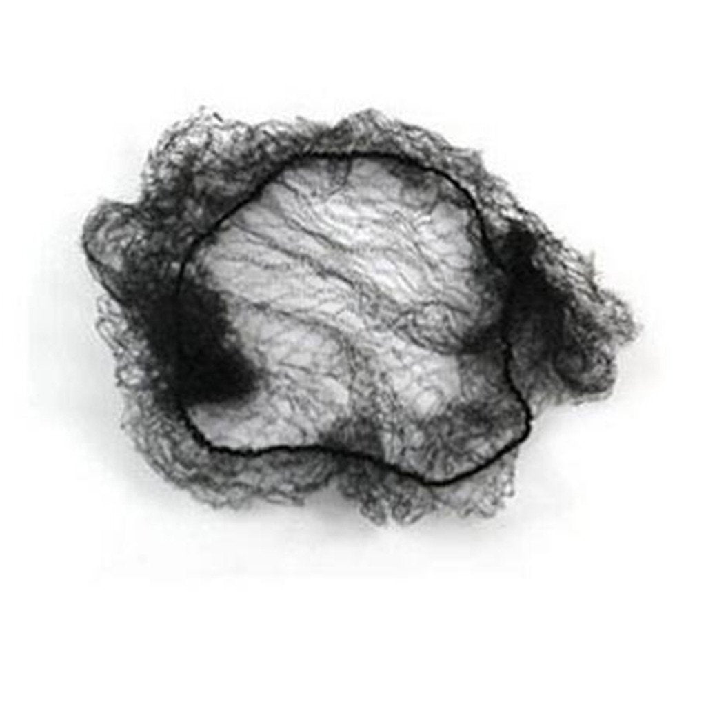 Generic Pack of 20pcs Hair Nets Invisible Elastic Edge Mesh 50cm Black