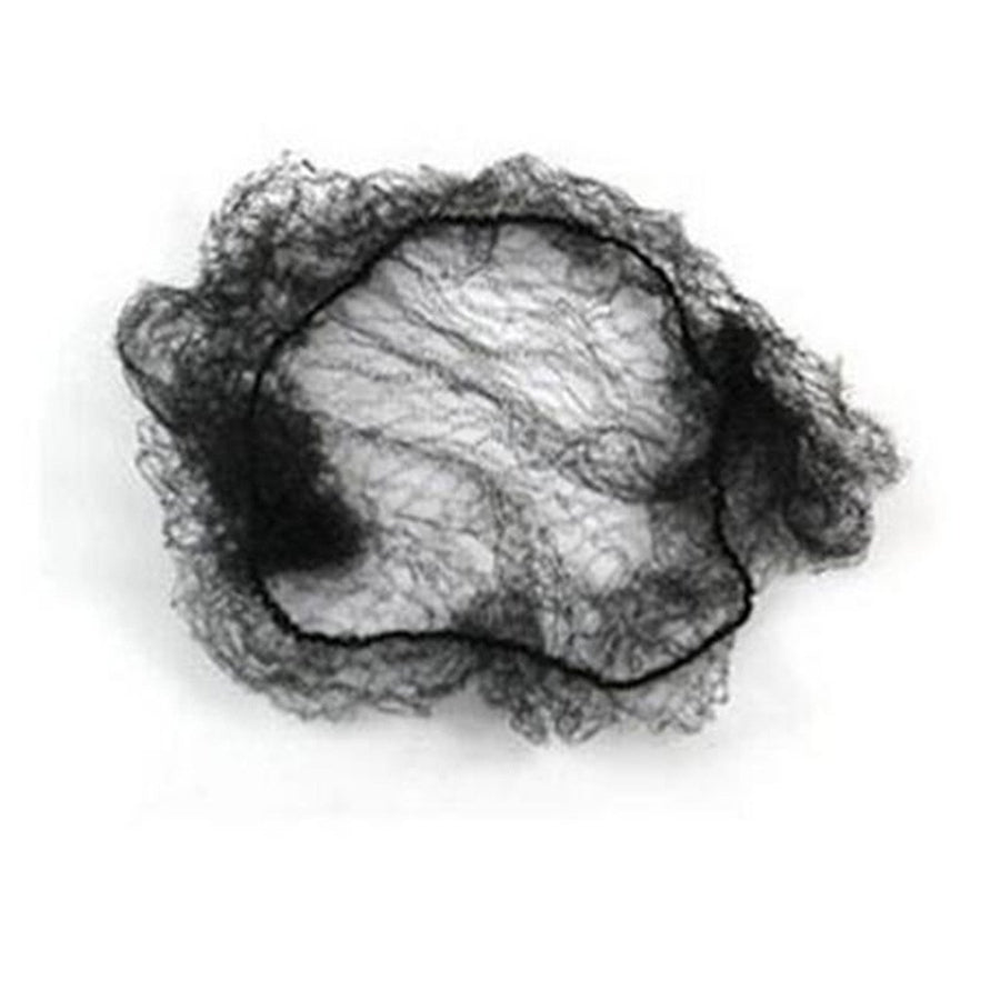 Generic Pack of 20pcs Hair Nets Invisible Elastic Edge Mesh 50cm Black