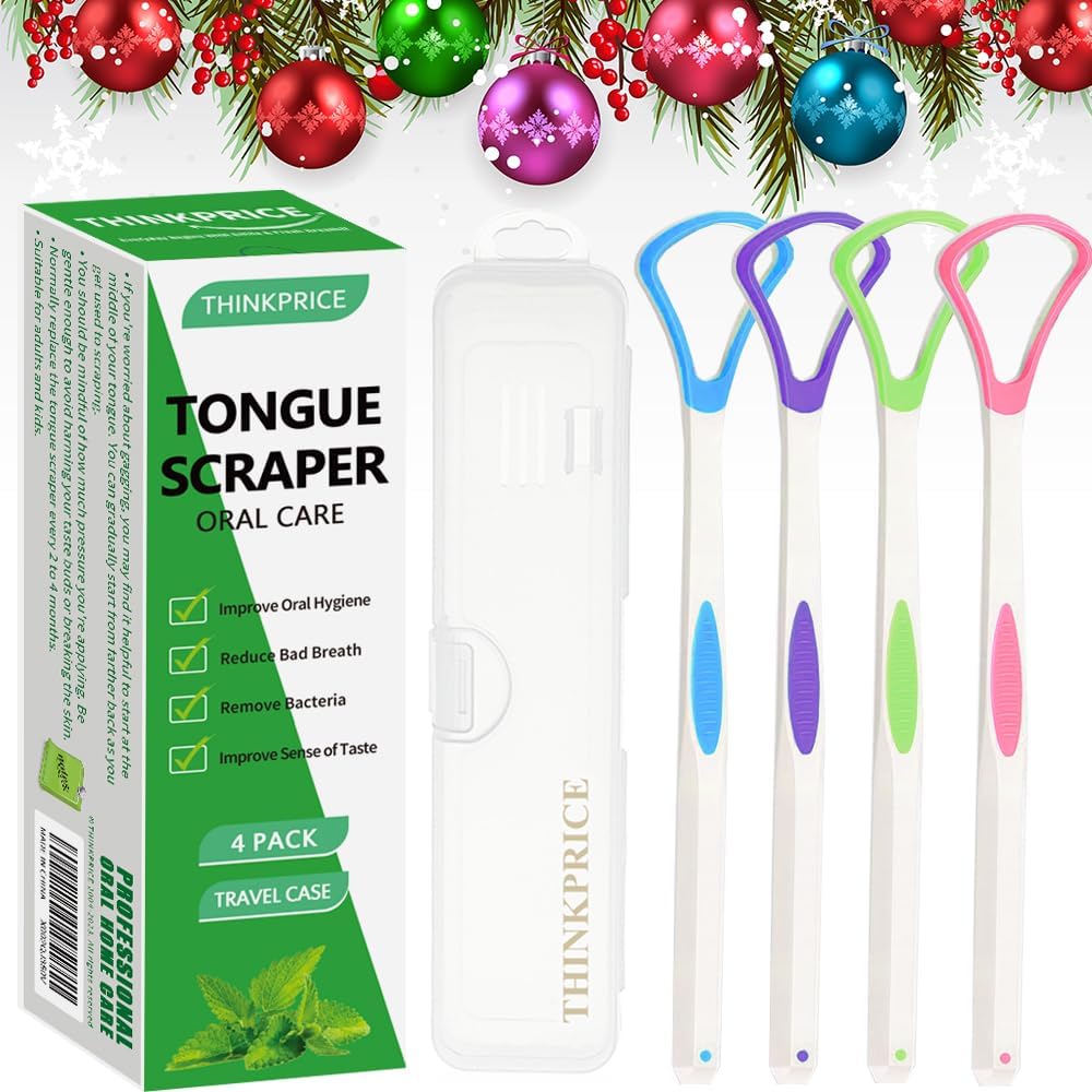 Tongue Scraper Cleaner With Travel Handy Case For Healt