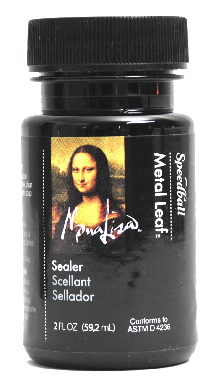 10218 Mona Lisa Water-Based Sealer For Metal Leafing Projects – Clear, Fast Drying, Sealant - 2 Ounces