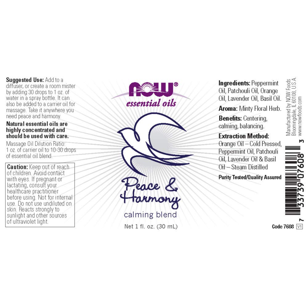 Now Foods Peace and Harmony Oil Blend, 1 Ounce