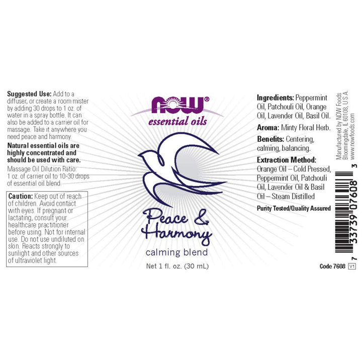 Now Foods Peace and Harmony Oil Blend, 1 Ounce