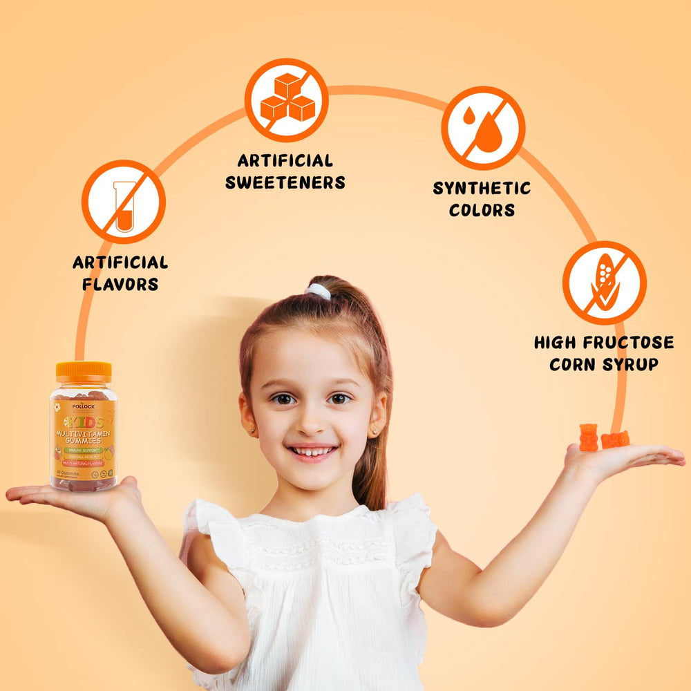 POLLOCK Bear Kids Omega-3 & Multivitamin Gummies, w