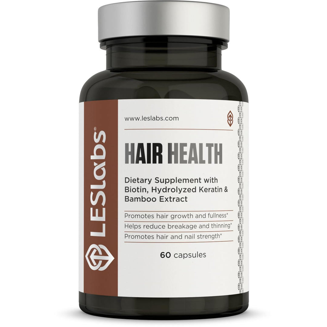 Hair Health – Hair Growth &amp; Nails Supplement, Improved Thickness, Strength &amp; Fullness – Keratin, Biotin, Pumpkin Seed &amp; MSM – 60 Capsules