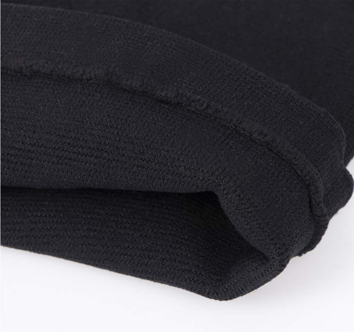 JUMISEE (One Pair) Cotton Knee Sleeves for Knee Support, Circulation Improvement & Pain Relief,Sport Compression for Running, Pain Management, Arthritis Pain Women Men (Black, X-Large)