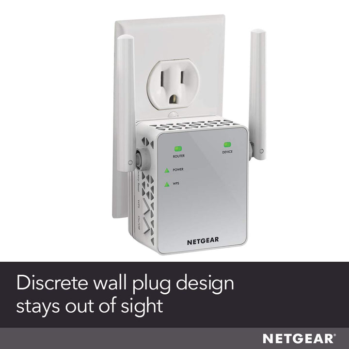 Wi-Fi Range Extender EX3700 - Coverage Up to 1000 Sq Ft and 15 Devices with AC750 Dual Band Wireless Signal Booster &amp; Repeater (Up to 750Mbps Speed), and Compact Wall Plug Design