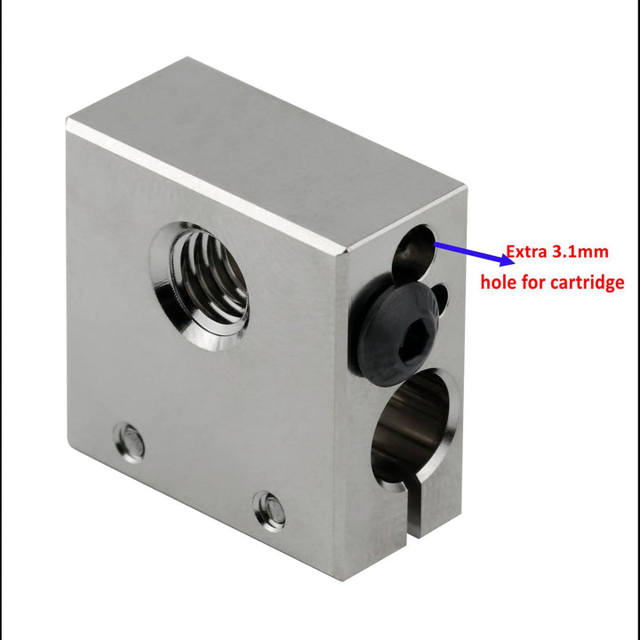 Upgrade High Temperature Nickel Plated Copper Heater Block Compatible with Swiss CR10S PRO CR10 All Metal Hotend Ender 3 V2 Pro Ender5 Plus Parts 3D Printer