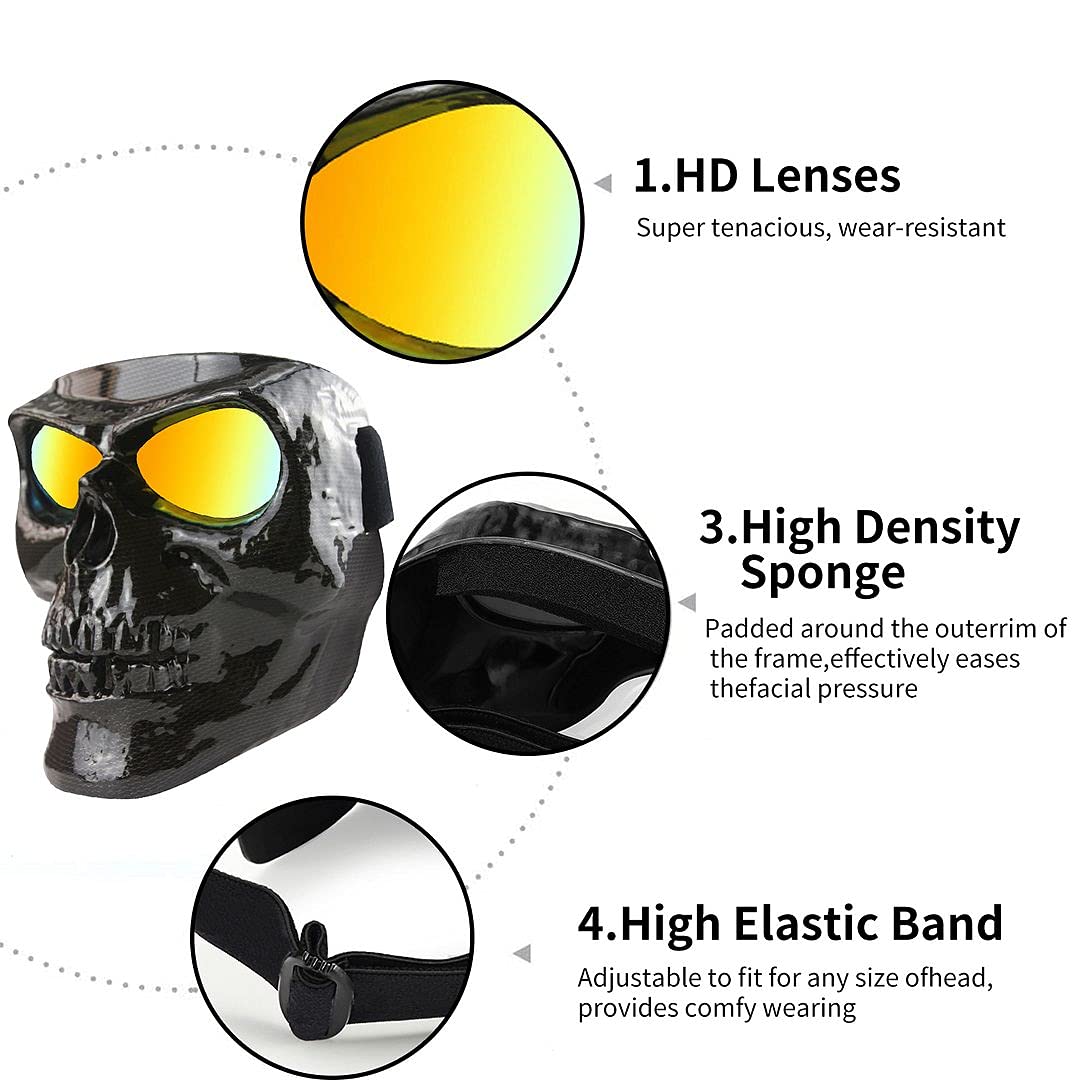 BOROLA Motorcycle Goggles Mask Skull Motocross Riding S