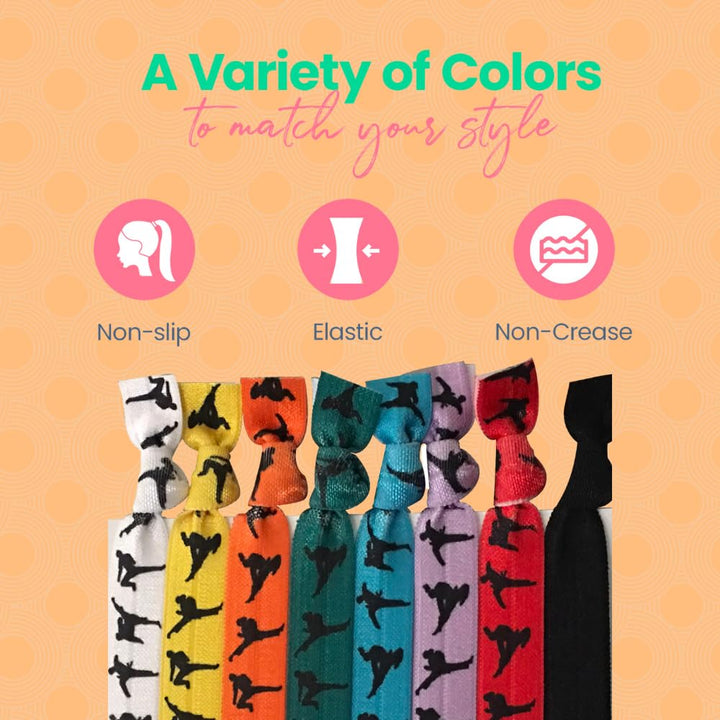 Girls Martial Arts Karate Kickboxing Sports Self Defense No Crease Ponytail Holders Pony Tail Holder Ouchless Ribbon Bands