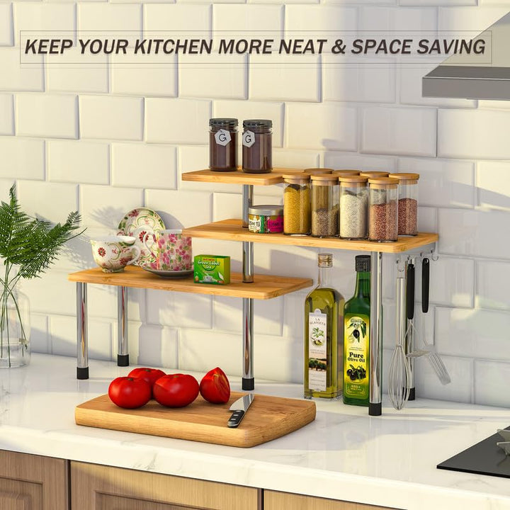 ZHWS Kitchen Countertop Organizer, Kitchen Corner Shelf