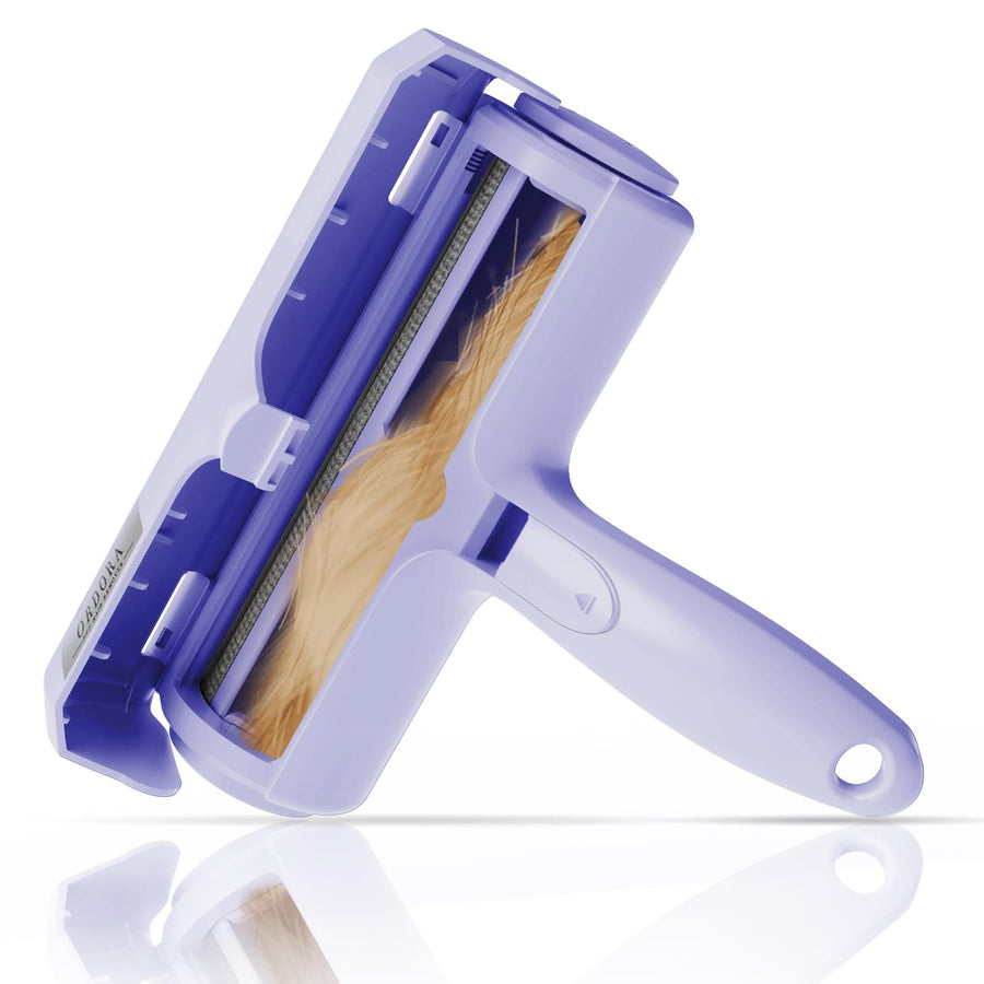 Pet Hair Remover for Couch, Reusable Dog Hair Remover Roller for Dog & Cat, Self-Cleaning, No Adhesive or Sticky Tape Needed, Perfect Fur Remover for Couch (Violet)