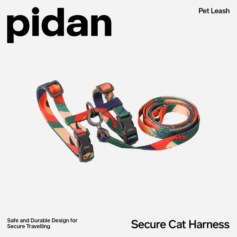 Cat Harness and Leash Set, Cats Escape Proof - Adjustable Kitten Harness for Large Small Cats, Lightweight Soft Walking Travel Petsafe Harness((Multicolor-M Size)