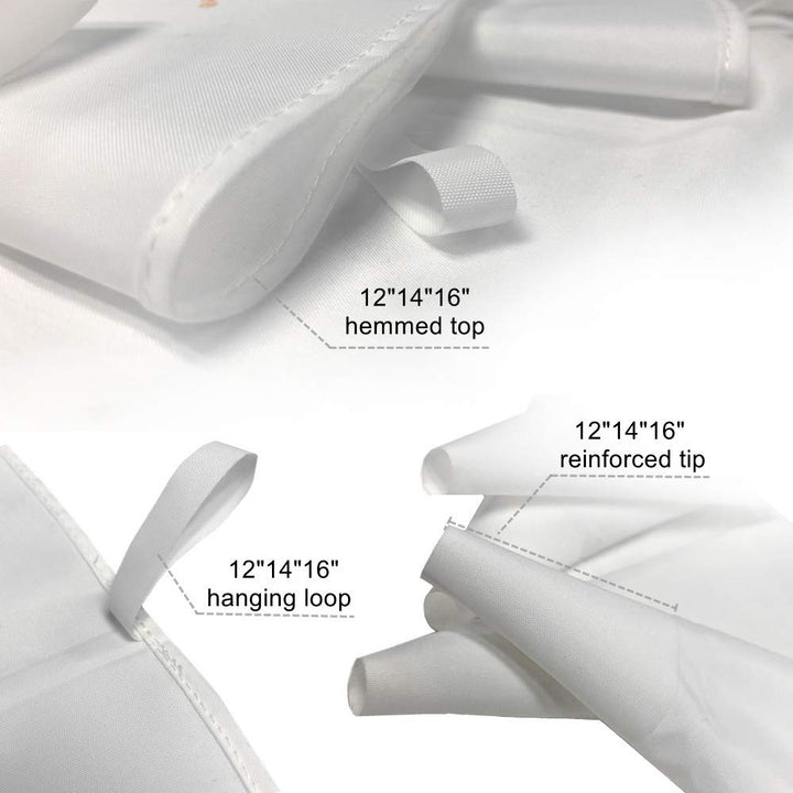 Pastry Bags Set 5 Pack of Cake Decorating Bags Icing Piping Bags Reusable for Multiple Sizes(8in 10in 12in 14in 16in)-Lolifun