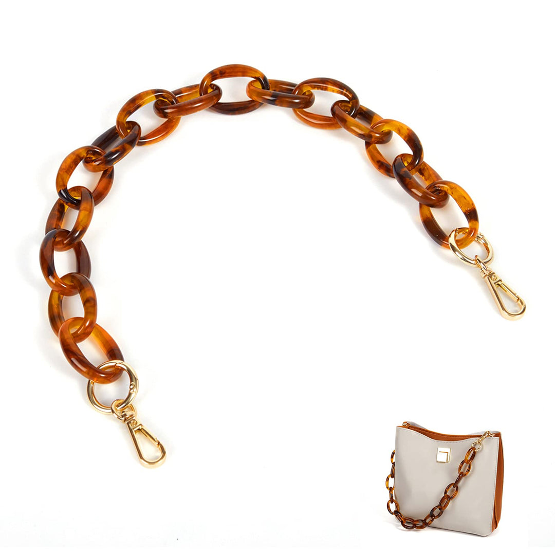 Xiazw Short Thick Resin Purse Bag Handles Shoulder Stra