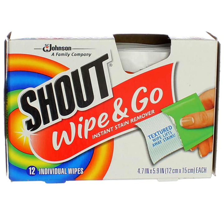 Shout Wipe &amp; Go Instant Stain Remover - 12 CT