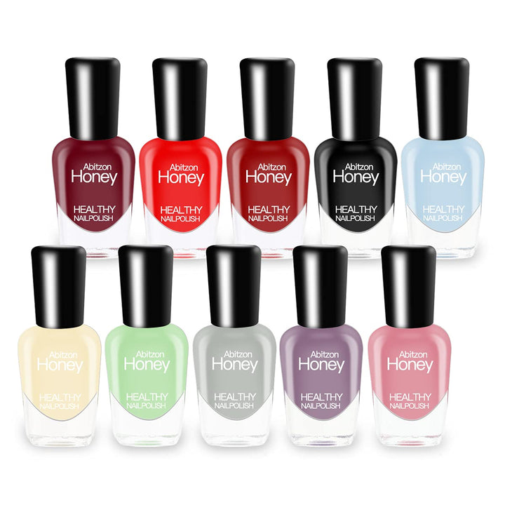 New Nail Polish Set (10 Bottles) - Non-Toxic Eco-Friendly Easy Peel Off &amp; Quick Dry Water Based Nail Polish: Style-3