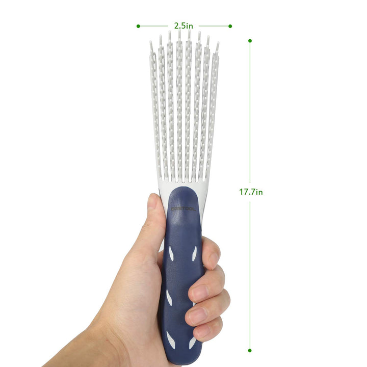 Detangling Brush for Curly and Natural Black Hair, Afro 3/4abc Texture, Faster and Easier Detangling of Wet or Dry Hair with No Pain (Blue)