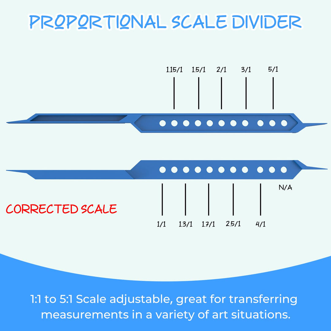 10 Inches Artist Proportional Scale Divider Drawing Tool, Pantograph Drawing Tool Allow Architects and Artists to Transfer Different Measurements onto Paper While Keeping The Same Proportions