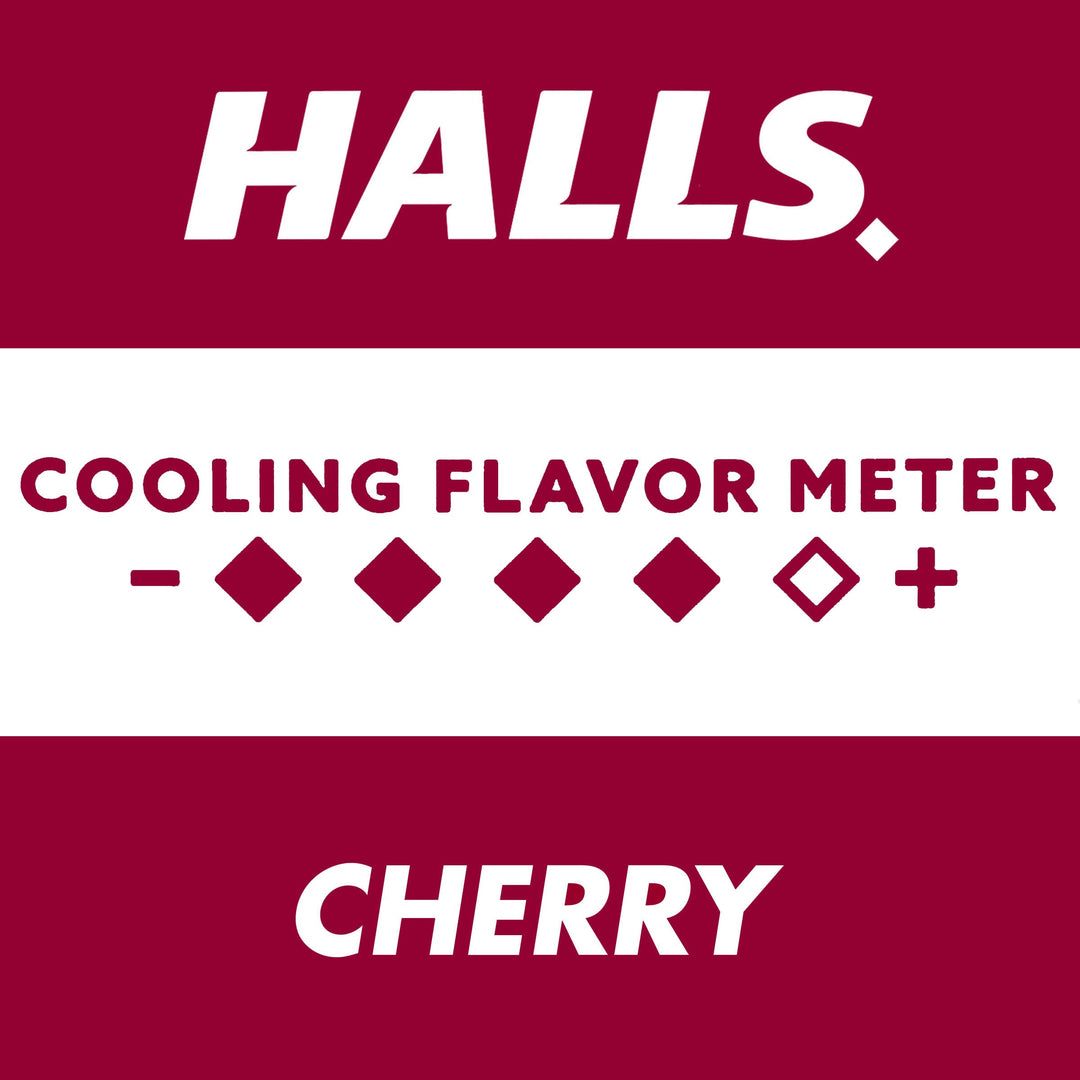 Halls Triple Action Cherry Drops- 80 ct