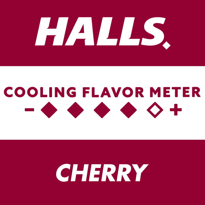 Halls Triple Action Cherry Drops- 80 ct