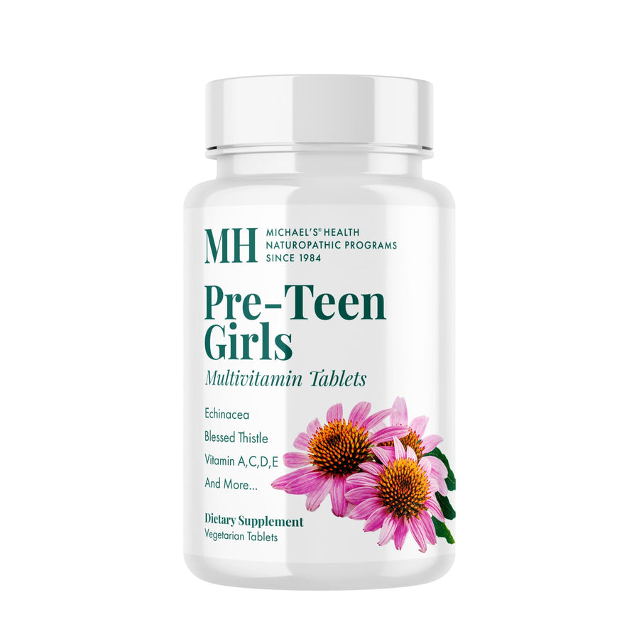 Health Naturopathic Programs Pre-Teen Girls - 120 Vegetarian Tablets - Daily Multivitamin for Healthy Growth & Development - Kosher - 60 Servings