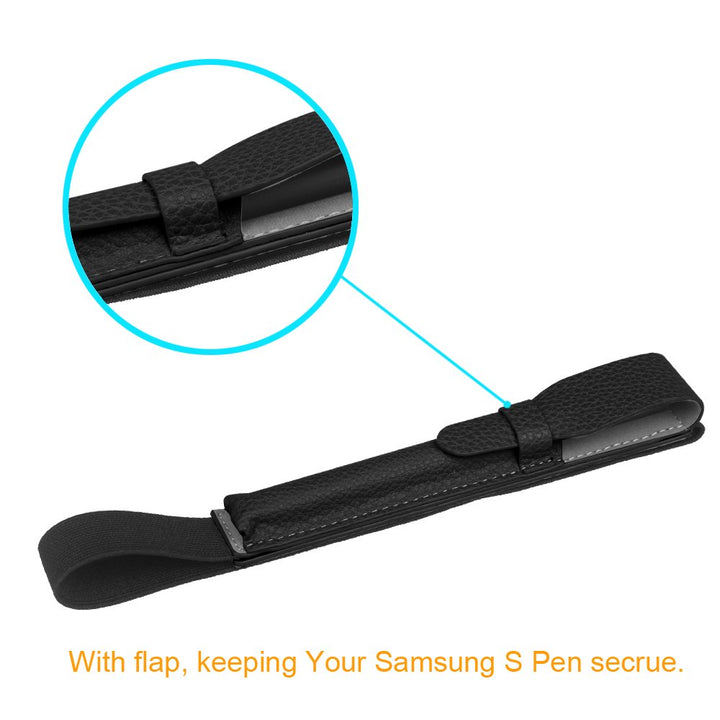 S Pen Holder for Samsung S Pen (PX510/PX710/PT870), Premium Vegan Leather Cover Sleeve Pouch Compatible with Galaxy Tab S9 Ultra/S9 FE+/S9+/S9 FE/S9/S8 Ultra/S8+/S8/S7 FE/S6 Lite, Black