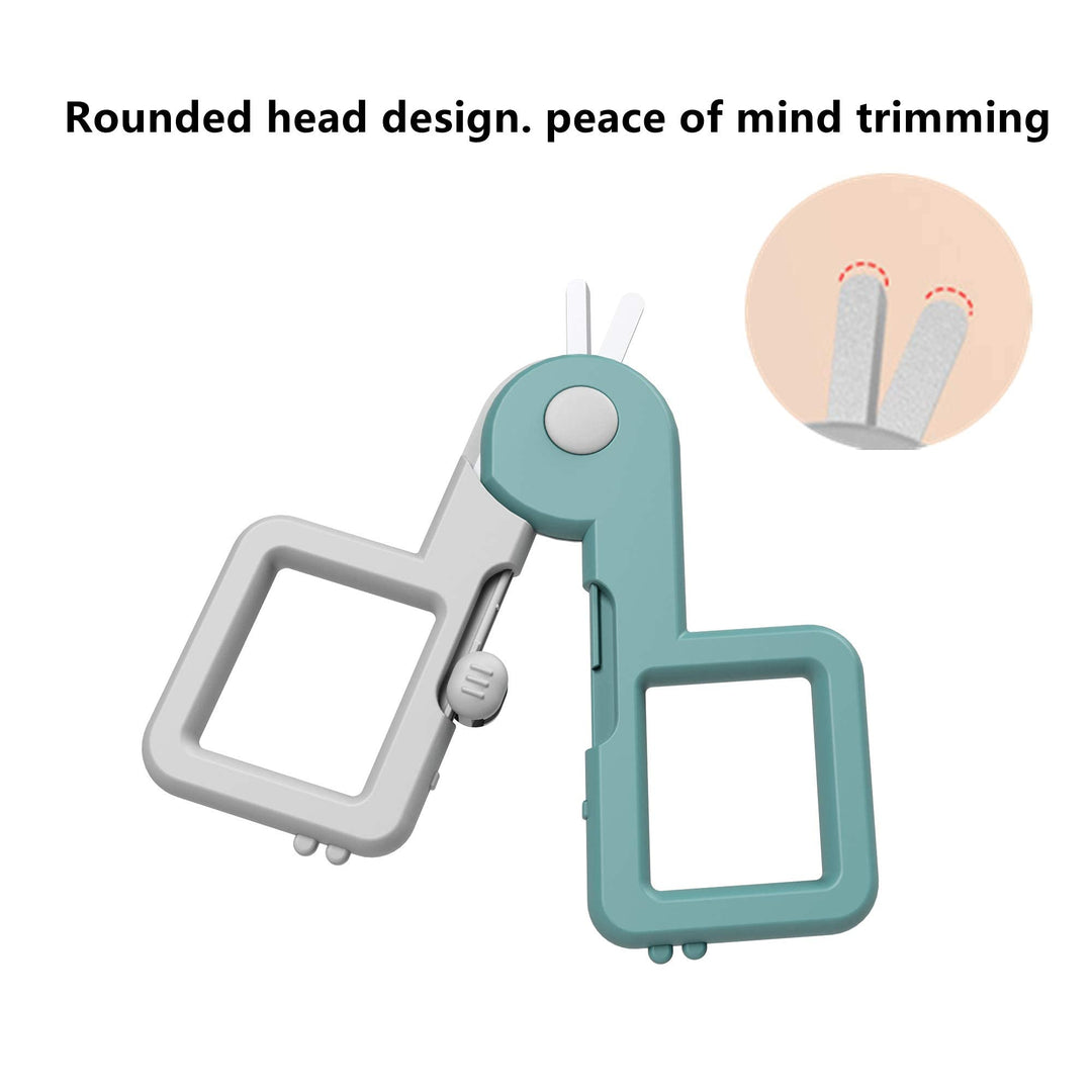 Baby Nail kit 5-in-1Children&#39;s nail clipper set Includes Nail Clippers, Scissors, Nail Files, and Tweezers.Baby Nail Care Set,Suitable for Newborns, Infants, Children(Green)