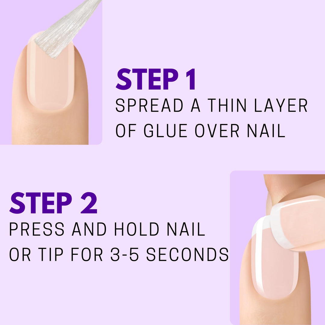 Nailene Ultra Quick Pink Brush On Nail Glue, 0.17 Fl Oz