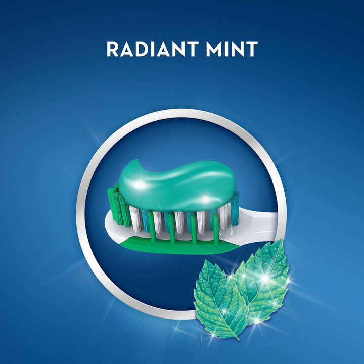 Crest 3D White Vivid Fluoride Anticavity Toothpaste, Radiant Mint 0.85 oz (Pack of 4)