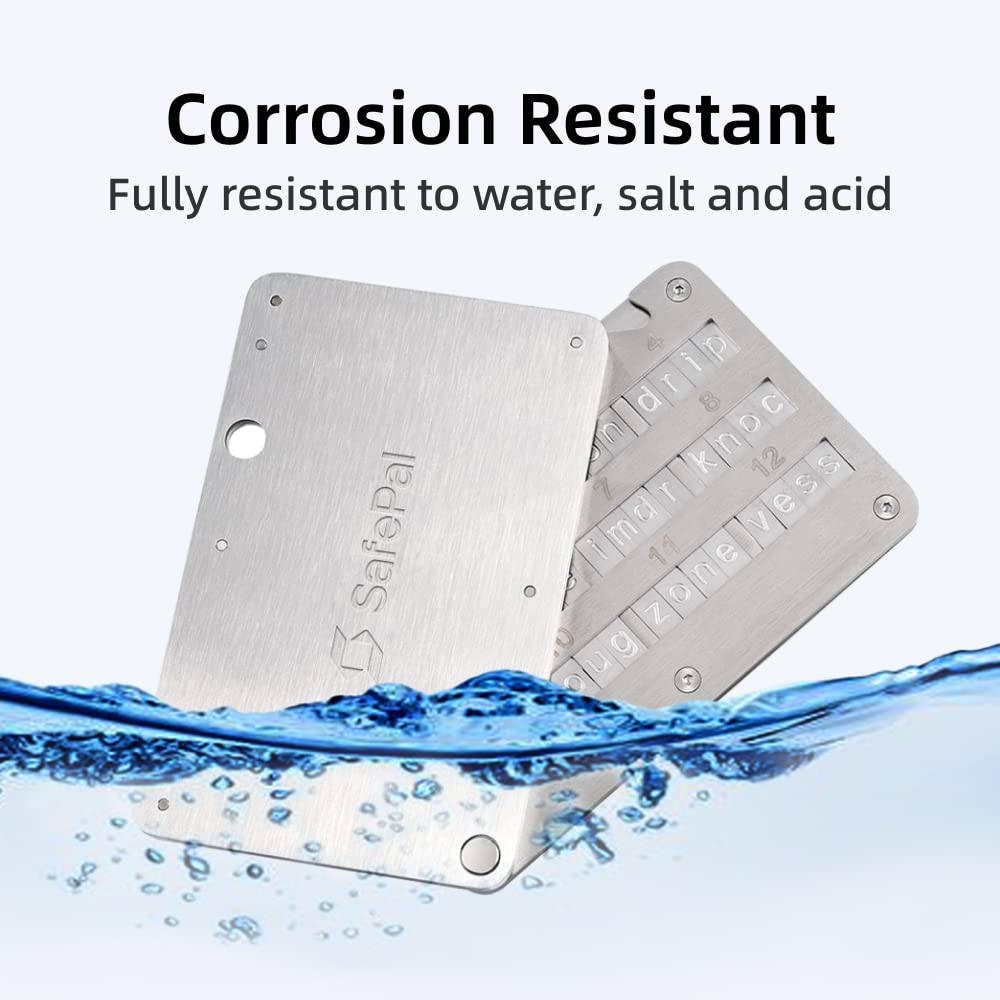 SafePal Cypher - Steel Crypto Seed Backup, Metal Cold Storage, Steel Bitcoin Wallet, Store up to 24 Seed Words, Compatible with BIP39 Crypto Wallets, Ledger, Trezor, KeepKey