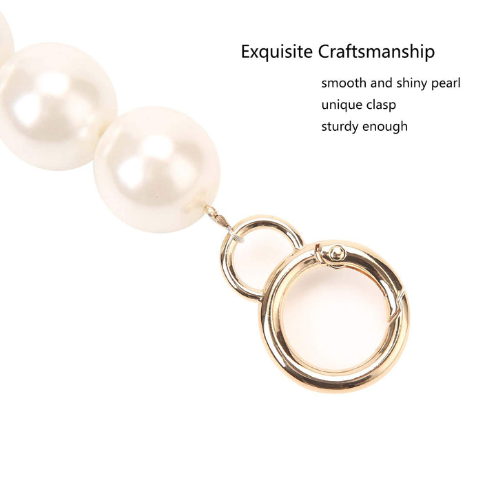 Pearl Purse Chain Strap Extender for Cross-Body Shoulder Bag Handbags,Bag Accessories Charms (Light Gold)