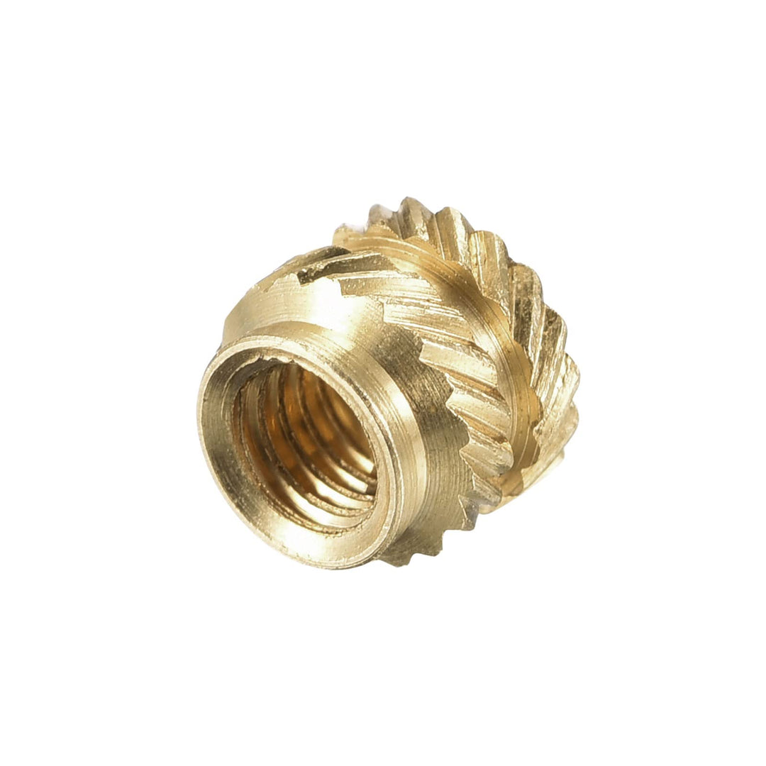 knurled Insert Nuts, 60Pcs M3 x 4mm L x 5mm OD 3D Printing Brass Nuts Female Threaded Inserts Brass Heat Set Insert Embedment Nut