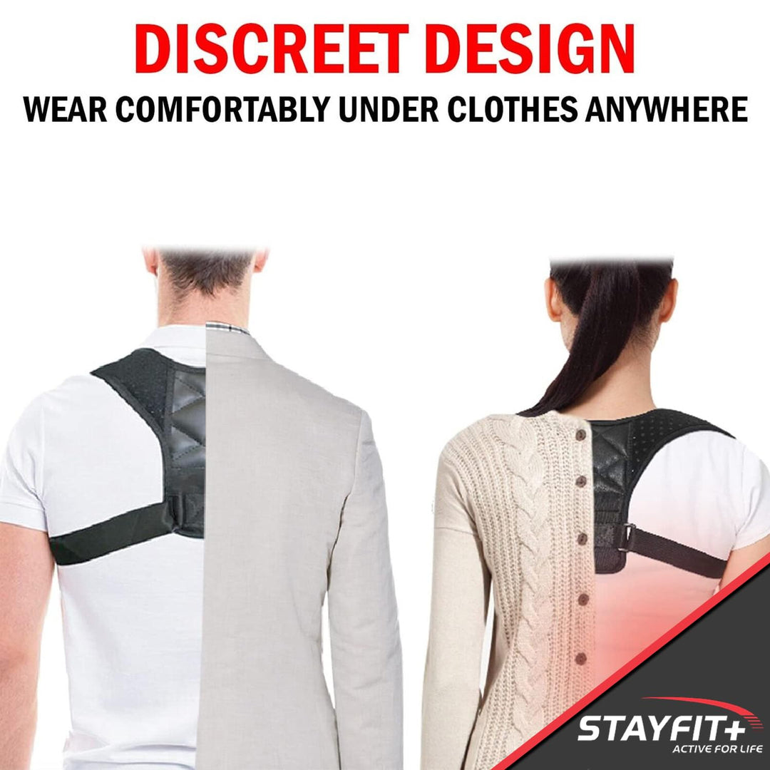 Stayfit Posture Corrector Unisex Back Brace, Adjustable