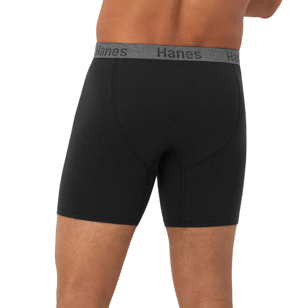Mens 3-pack Comfort Flex Fit Ultra Soft Stretch Brief, Available In Regular And Long Leg Boxer, Blue- Regular Leg- 3 Pack, Medium US