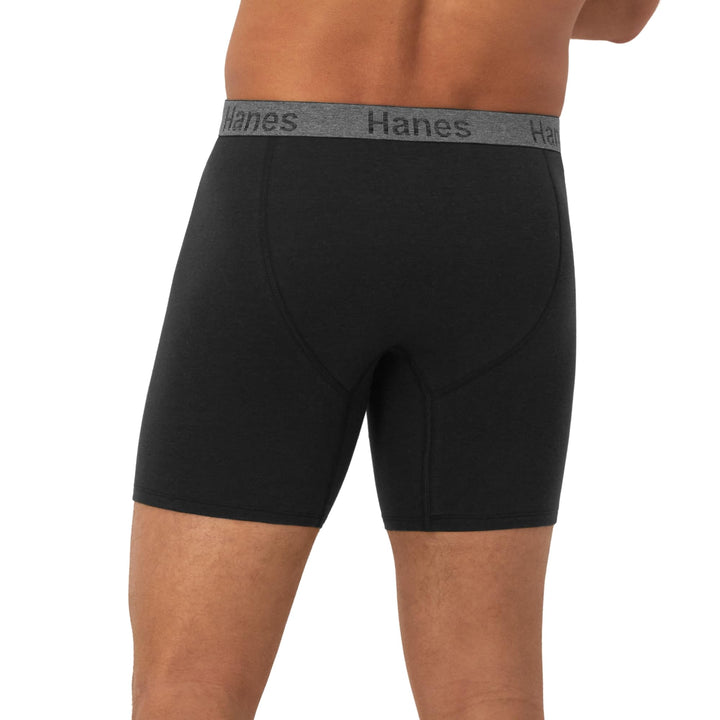 Mens 3-pack Comfort Flex Fit Ultra Soft Stretch Brief, Available In Regular And Long Leg Boxer, Blue- Regular Leg- 3 Pack, Medium US