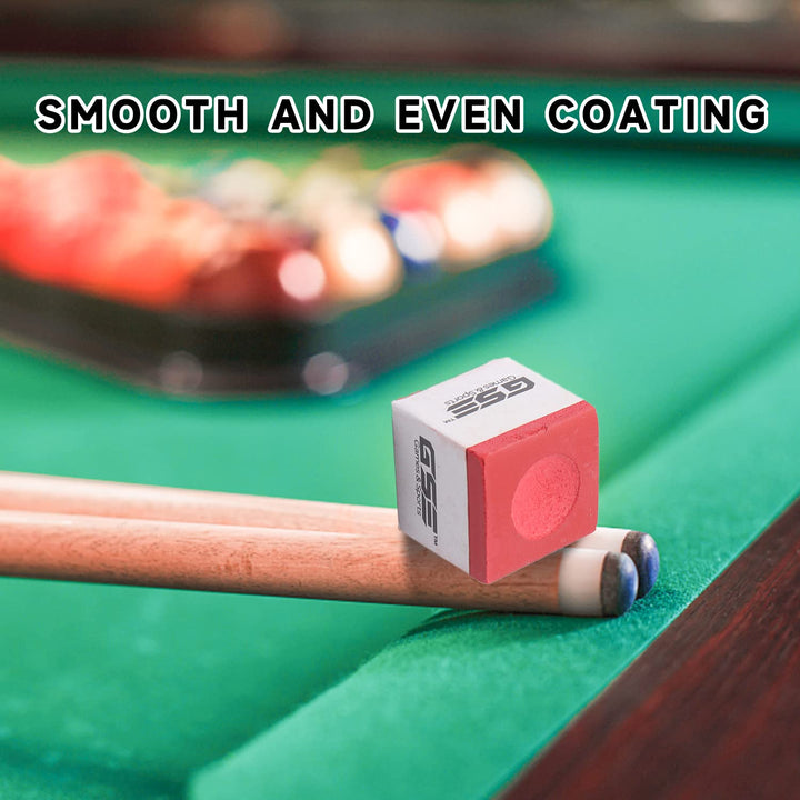 GSE Games &amp; Sports Expert 12-Pack Billiard/Pool Cue Chalks, Billiard Pool Table Accessories for Home/Tournament Use (Red)