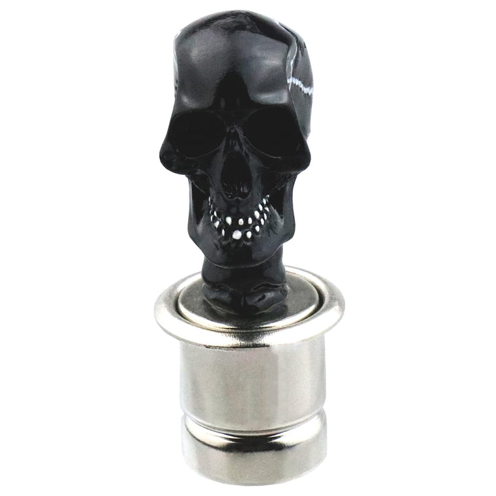 Car Automatic Skull Cigarette Lighters Push Button Plug Replace Accessories Lighter Suitable Fit Most Vehicles (Black)