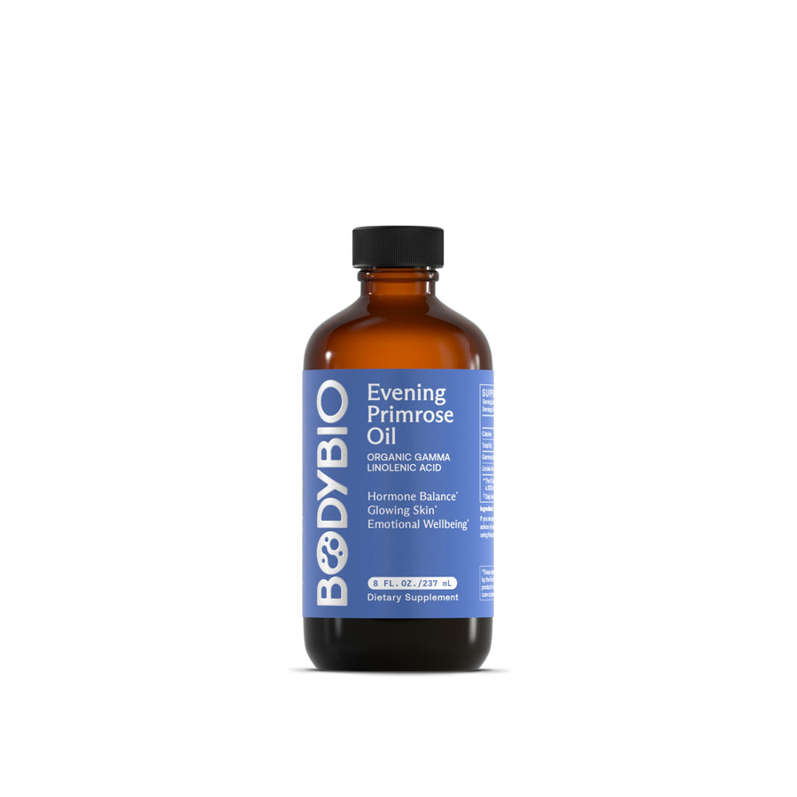 Evening Primrose Oil - Natural Gamma Linolenic Acid for Healthy Skin & Hormone Balance - Non-GMO, Cold Pressed - 8oz