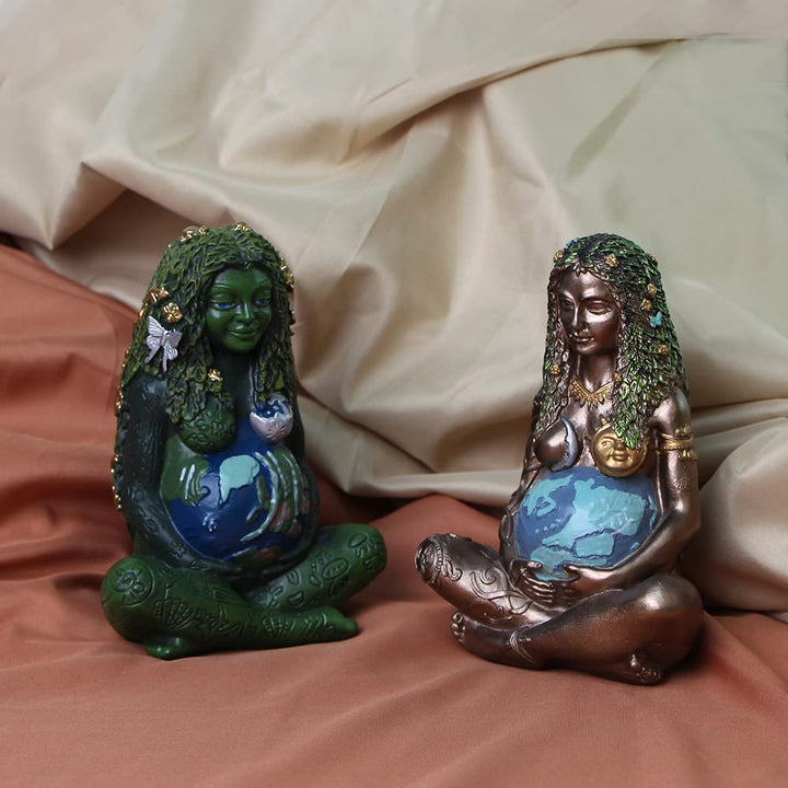 Mother Earth Statue, Gaia Statue Mother Earth Nature Resin Figurine Suit for Witchy Room Spiritual Room Altar Decor FD08859417