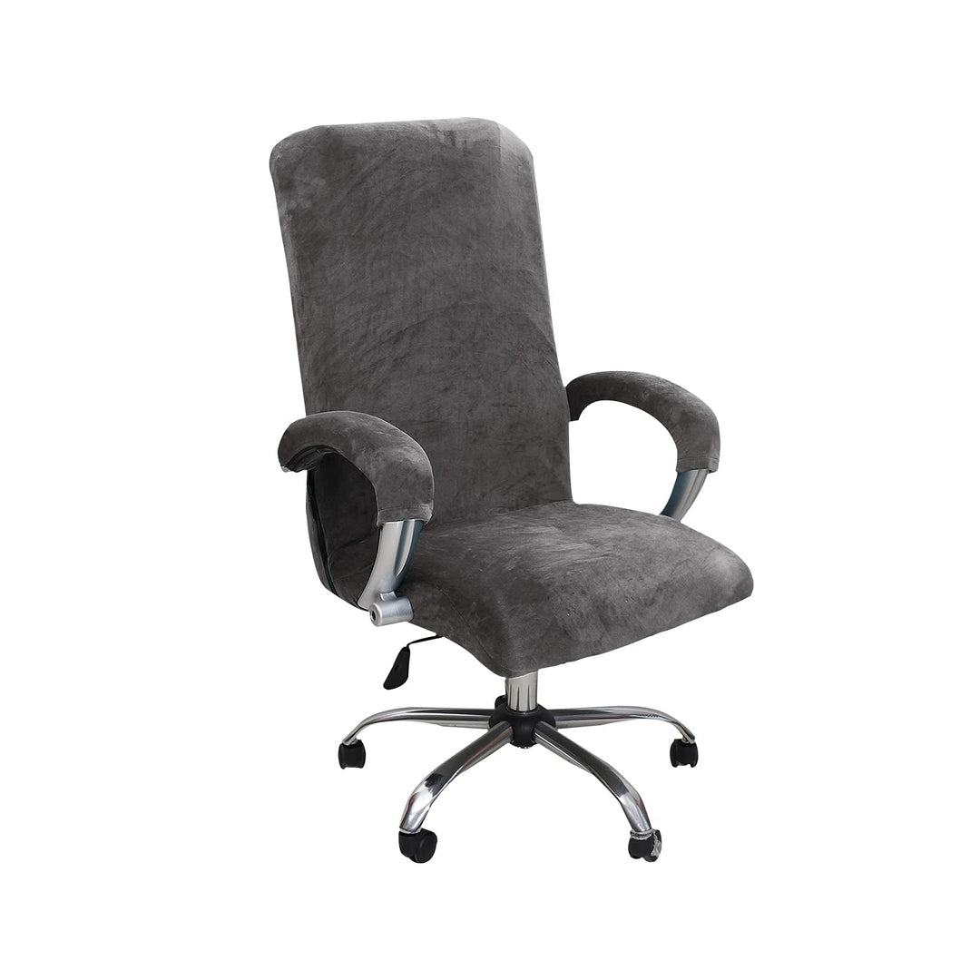 NILUOH Velvet Office Chair Cover with Arm Covers Stretc