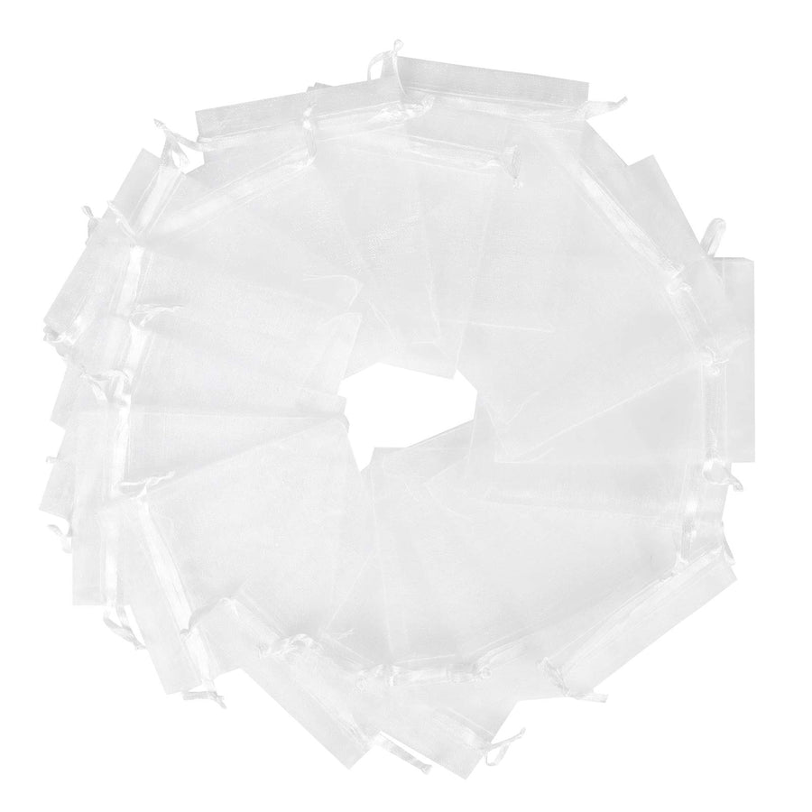 Boshen 100/200PCS Organza Gift Candy Sheer Bags Mesh Je