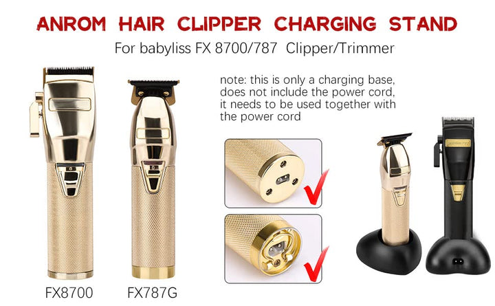 Professional Hair Clippers Charging Stand, Portable Charging Base for Babyliss 8700GCNãâ‚¬Â787GCN Hair Clippers Tools (Blue)