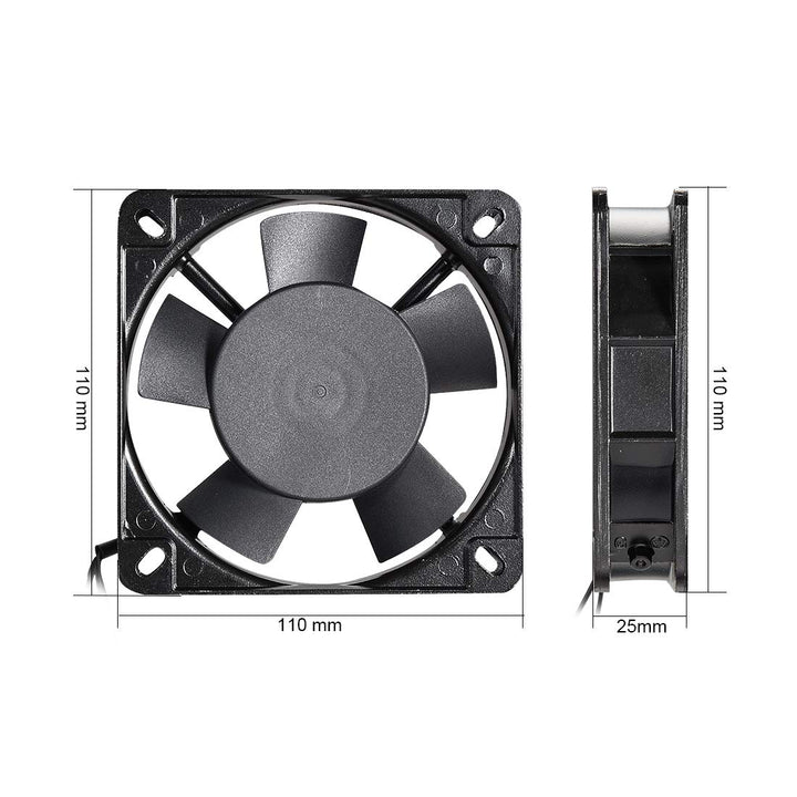 Cooling Fan 110mm x 110mm x 25mm SF11025AT AC 220/240V 0.10A Long Life Sleeve Bearings