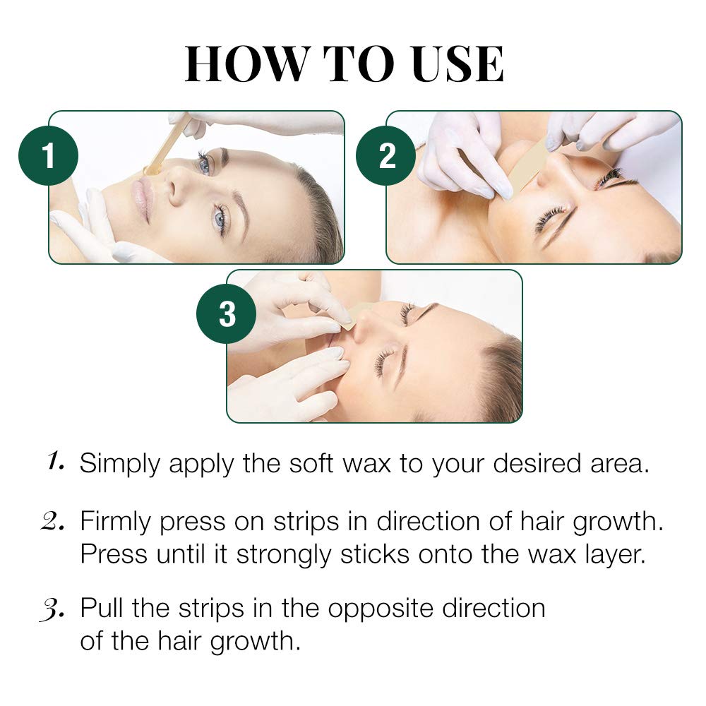 Small Facial Muslin Wax Strips for Hair Removal, Pre-Cut Durable Muslin Epilating Strips to Remove Unsightly Hairs from the Face - 1 3/4 X 4 1/2, 100 count