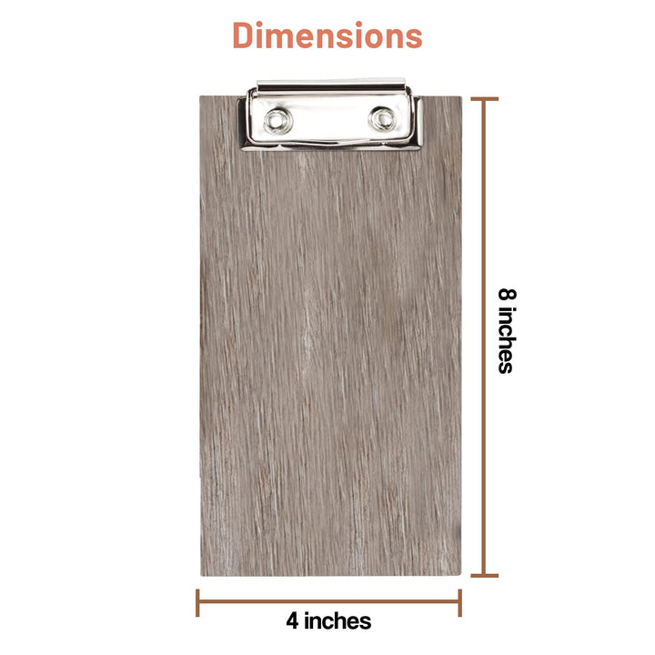 10-Pack Wood Check Presenters for Restaurants, Server Book, Menu Holder for Cafes, Wooden Clip Board, Cute Waitress Book Organizer, Server Note Pads, Guest Check Book 8 x 4 (Black)