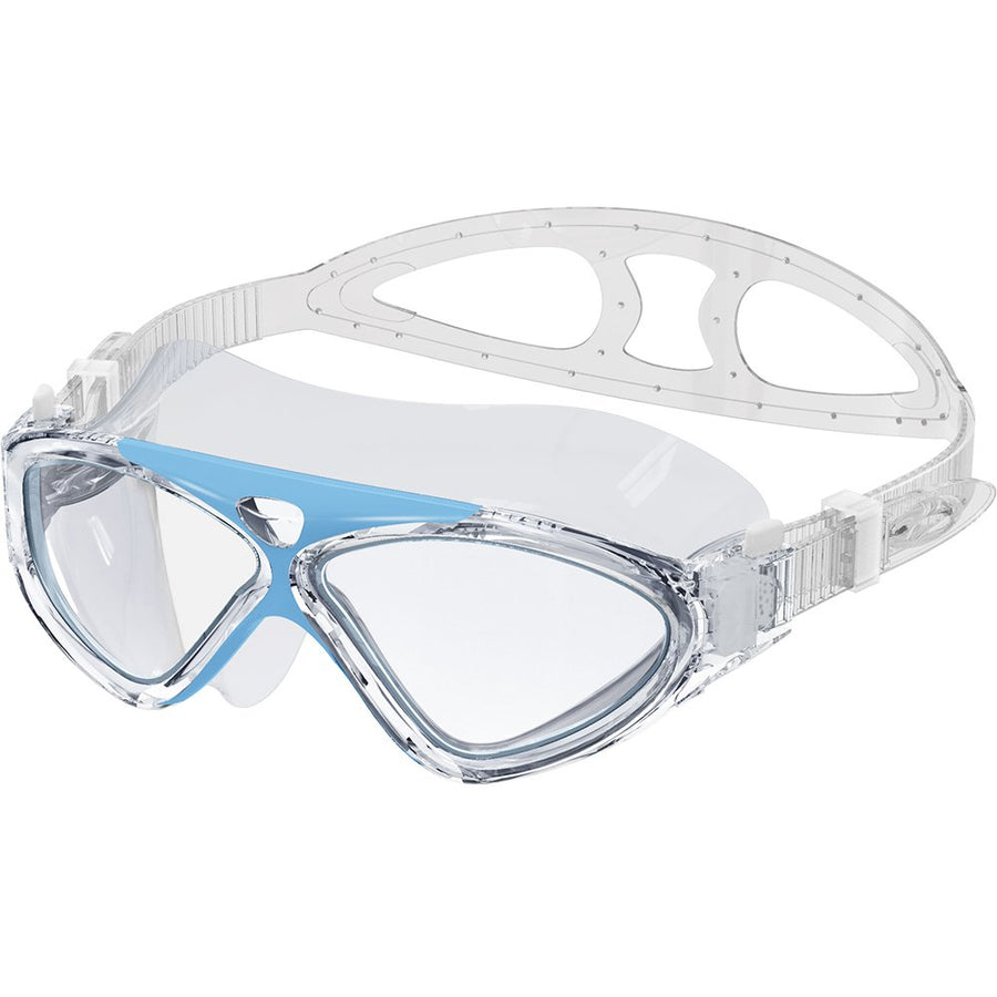 Swim Mask - Wide View Swimming Mask & Goggles Anti-fog Waterproof L.Blue