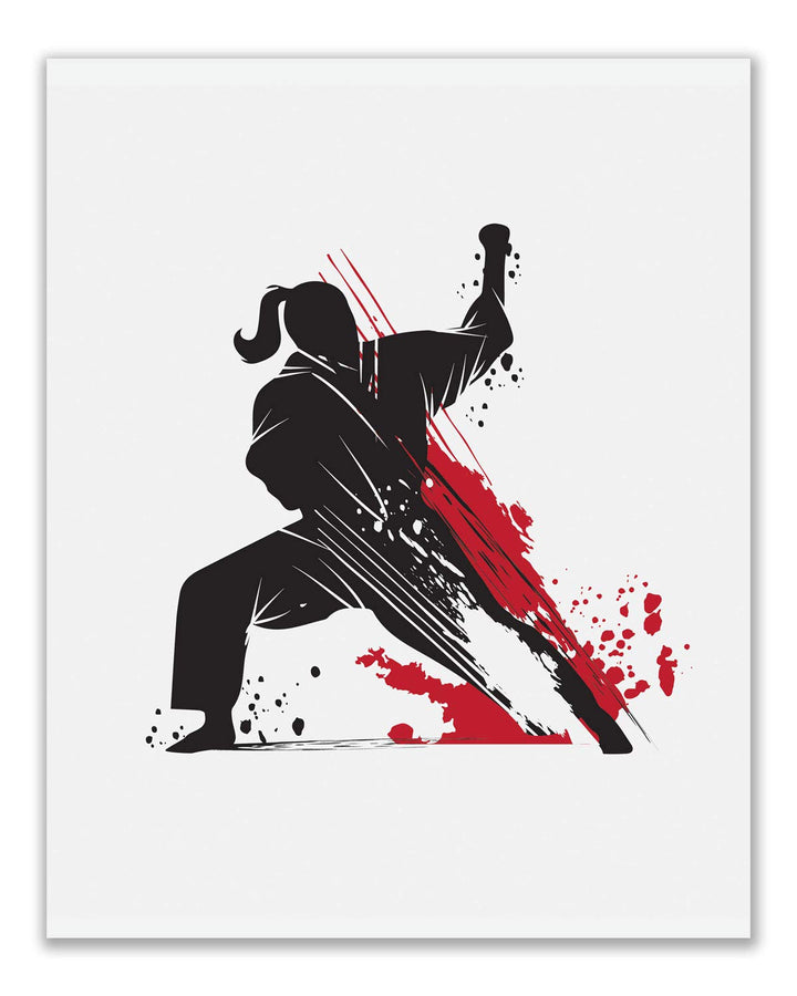 Karate Wall Art, Set of 4 8x10” Unframed, Martial Art Poster, Room Decor Teen Boys, Girl Karate, Martial Arts Posters for Walls, Karate Posters