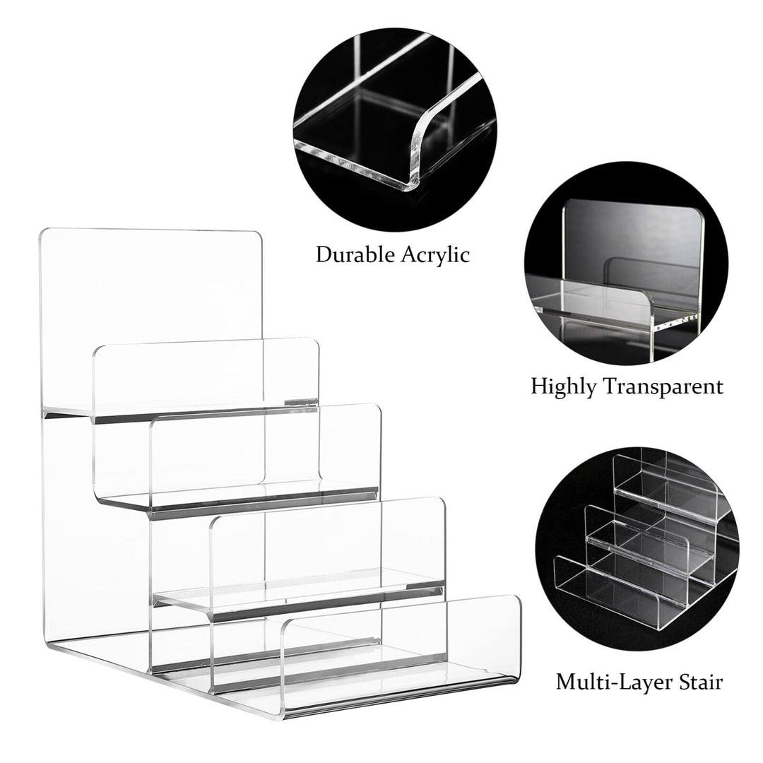 Cabilock Purse Display Stand Acrylic Wallet Holder 4 La