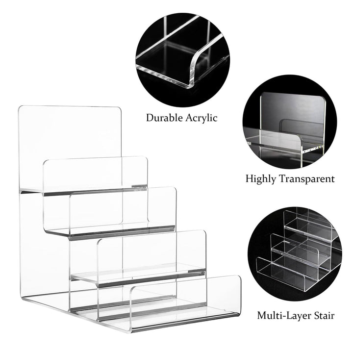 Cabilock Purse Display Stand Acrylic Wallet Holder 4 La